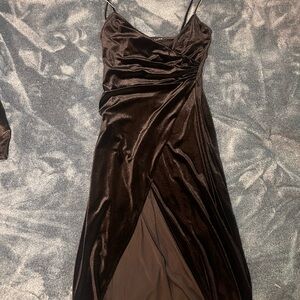 Elegant Black Velvet Dress
